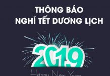 Thông báo nghỉ tết dương lịch 2019 Nghỉ Tết dương lịch