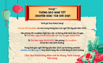 THÔNG BÁO NGHỈ TẾT TÂN SỬU 2021