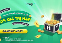 TẶNG MÃ THƯỞNG 100% CHO THÀNH VIÊN MỚI MOGI Mogi khuyến mãi thành viên mới