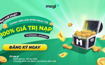 Mogi khuyến mãi thành viên mới