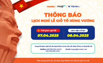THÔNG BÁO LỊCH NGHỈ LỄ GIỖ TỔ HÙNG VƯƠNG 2025